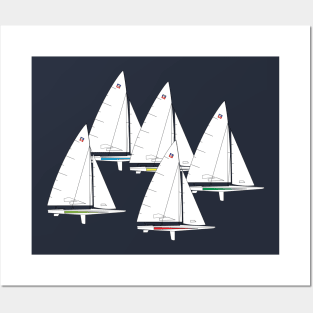 E Scow Sailboats Racing Posters and Art
